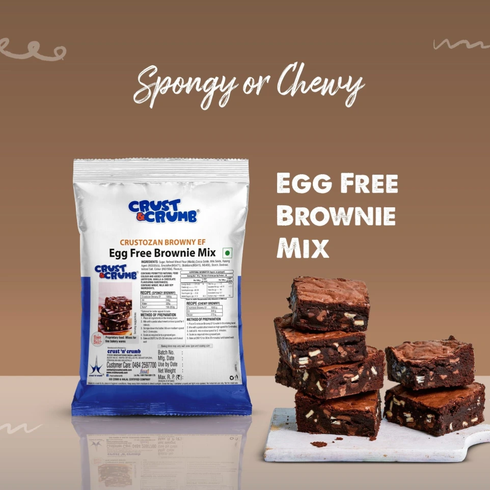 Crust & Crumb Browni  Egg Fre Cake Mix 5kg